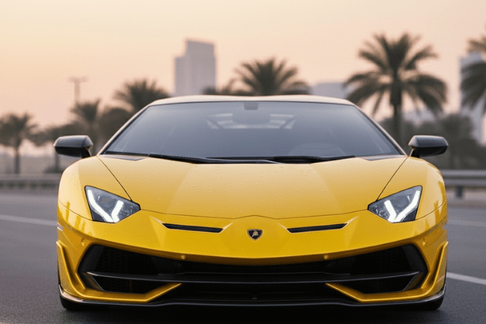 Lamborghini detailing after – corrected & coated finish