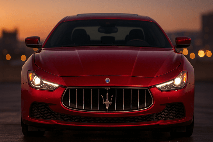 Maserati detailing after – corrected & coated finish