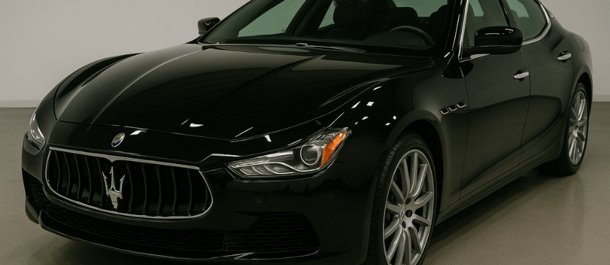 Maserati car detailing banner in Pune