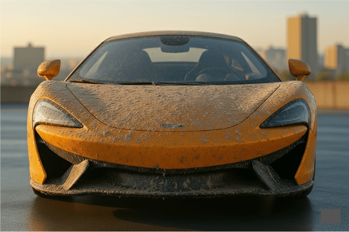 McLaren detailing before – paint correction example